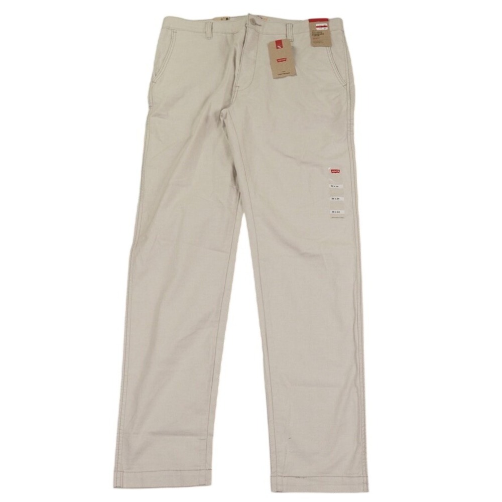 Levis XX Chino Standard Taper Men 36x34 36x32.5 Beige Lightweight Stretch Pants